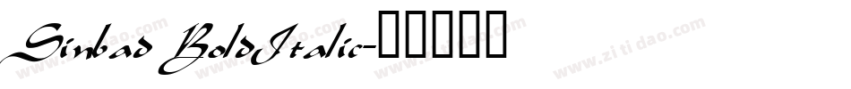 Sinbad BoldItalic字体转换